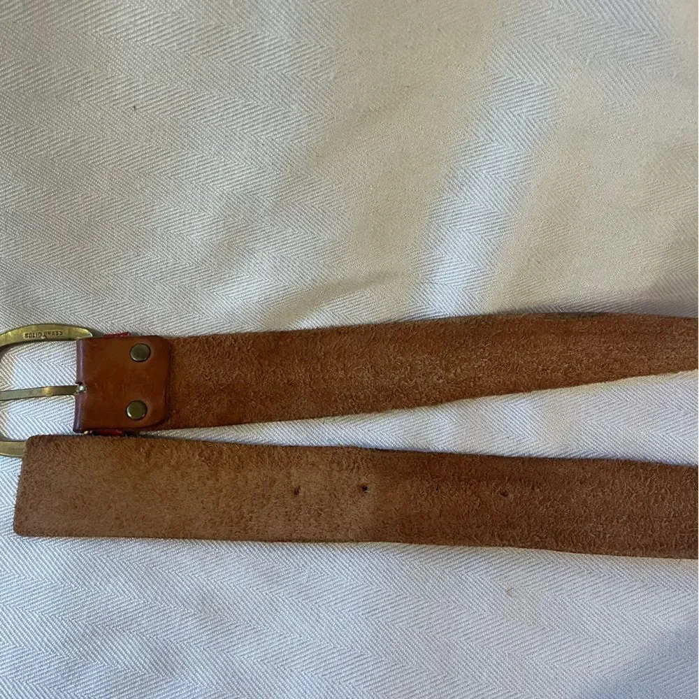 Rare🔥Diane Weiss NYC‎ hand tooled and painted leather 🇺🇸USA flag belt.